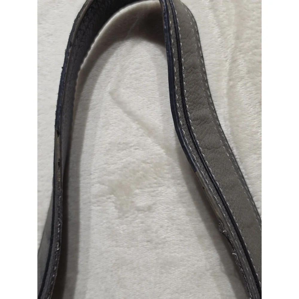 Elliott Lucca Gray Pebbled Leather Slouchy Hobo Shoulder Bag Crossbody‎ Large